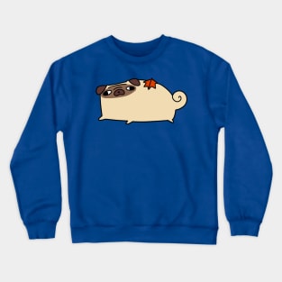 Fall Leaf Pug Crewneck Sweatshirt